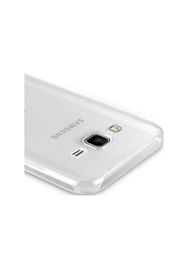 Samsung Galaxy J1 (J100) Kilif Soft Silikon Seffaf-Siyah Arka Kap 107181641