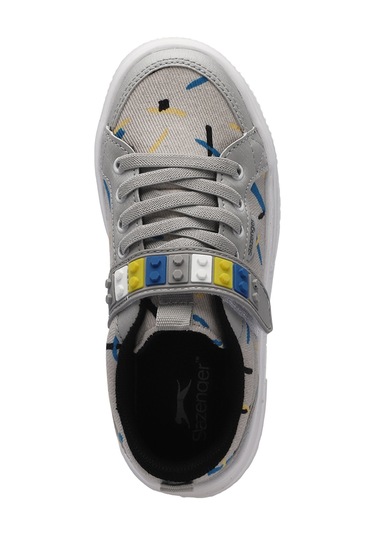 Slazenger NUMANCIA Çocuk Cırt Cırtlı Gri / Siyah Günlük Spor Ayakkabısı