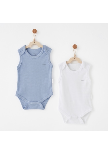 Andywawa Bebek Body 2 Parça Tank Body Anw-ac26762 Mavi-beyaz