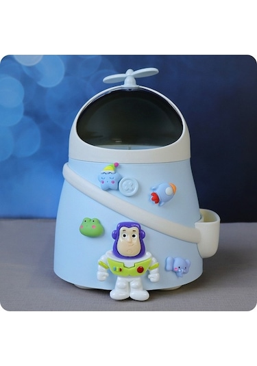 Flybuy Yumruk Yumruk Yaratıcı Tutma Sevimli Şarkısı Mengtuo Mavi Mavi Masaüstü Kutusu Kapaklı Dong Ding Dayanıklı Çöp Gl Mavi