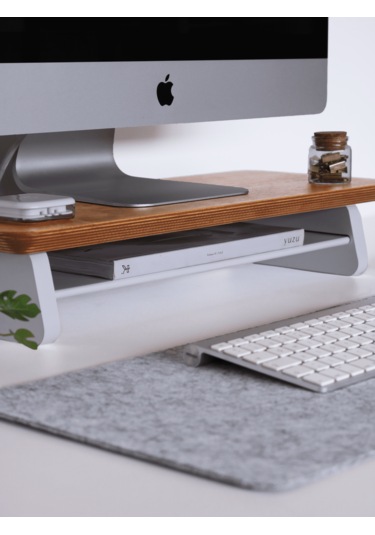 Küçük Monitör Standı Meşe