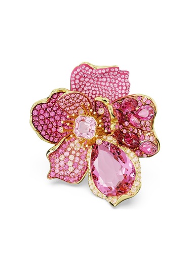 5657282 Swarovski Yüzük Florere:coctail Ring Flower Pink Gold-tone Plated Size:52