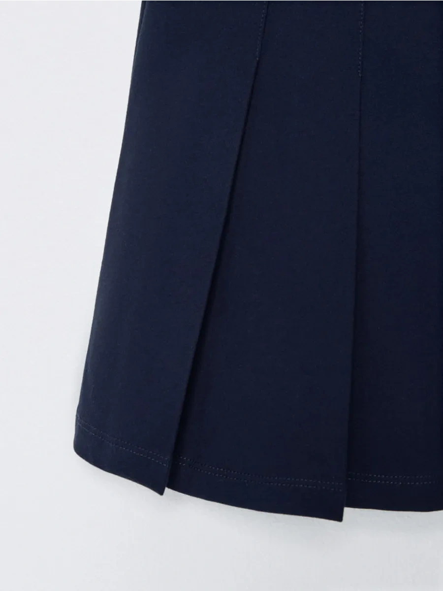 Sela Kısa Pileli Okul Eteği Triko 432694453 Mavi