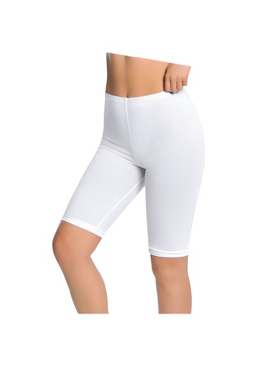 İyteks Kadın Likralı Diz Üstü Tayt 3'lü Paket 1005 Beyaz