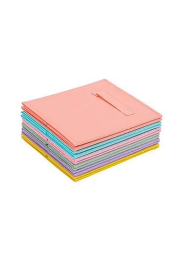 Saplı Kumaş Saklama Küpü Büyük Kapasite Kolay Erişim Katlanabilir Ağır Hizmet Oyuncakları Siyah