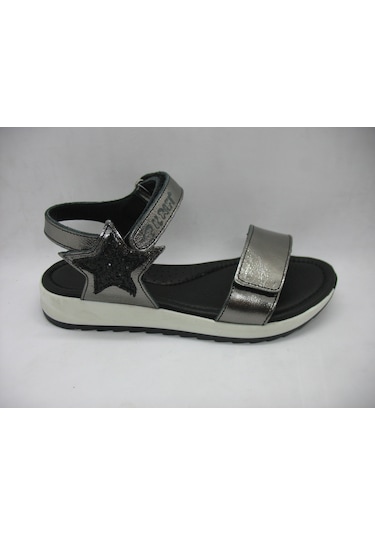 Piarmoni 494 Çelik Renkli Deri Anatomik Taban Sandalet 31-36 Çok Renkli