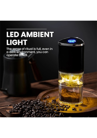 Youmex Evde Kullanım İçin Elektrikli Kahve Fincanı, İnce Toz Haline Getiren Otomatik Değirmen, Tıbbi Bitkiler İçin De Faydalı, 25g Ölçekli, Usb Şarjlı Siyah