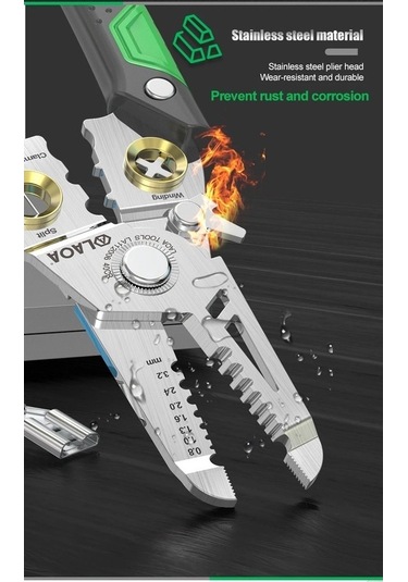 Fastbuy 7 Fonksiyonlu Elektrikçi Aleti: Tel Kesici, Sıyırıcı Ve Pense Seti