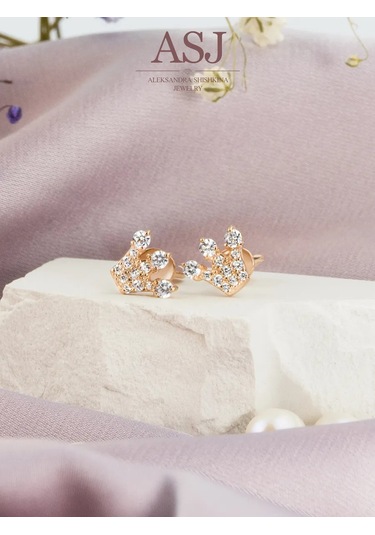 Asj 925 Ayar Gümüş Çocuk Altın Kulak Küpeleri Çiviler 211609637 Altın