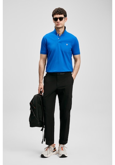 Lufian Laon Smart Erkek Polo Tişört Saks Saks 111040230100240