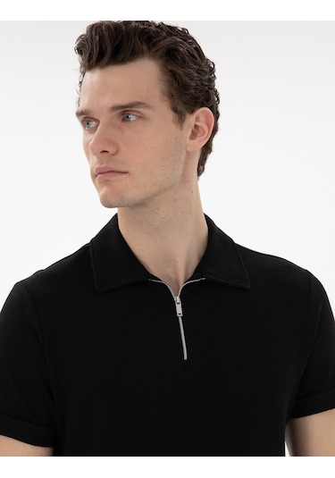 Pierre Cardin Erkek Siyah Tişört 50302586-vr046 Siyah