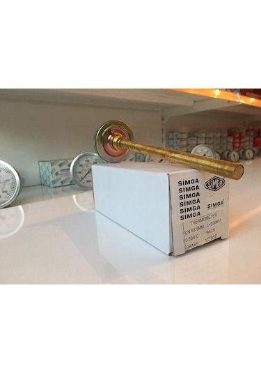 Simga 63 Taş Fırın Termometresi 500 C Derece 20 Cm Dalma Boylu