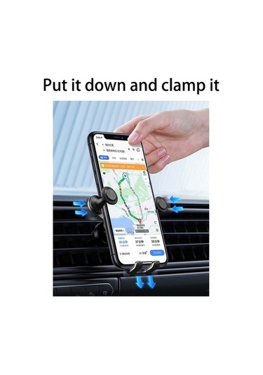Pazly Tutucu Telefon Montaj İçin Araç İçi Hava Firar Dağı Alüminyum Alaşım Aksesuar - Ak -