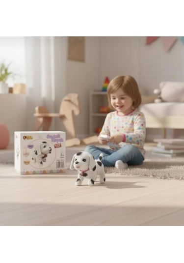Peluş Oyuncak Köpek Kumandalı Pilli Kuyruk Sallayan Sesli Haraketli
