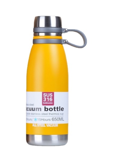 Pangolin Outdoors Çelik Termos - Vakum Yalıtımlı Seyahat Termosu - 316 Paslanmaz Çelik - 650ml/850ml/1100ml Sarı 1 L Sarı