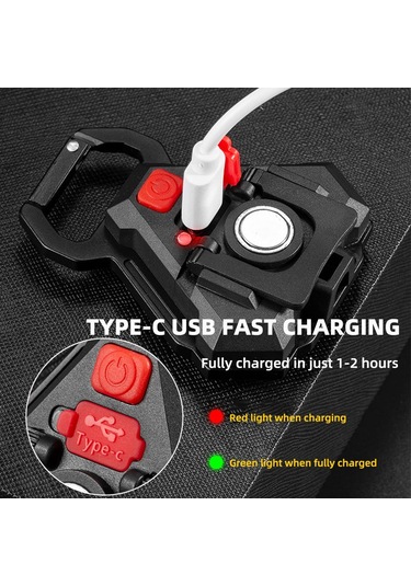 Sones E-smarter W5128 Mini Güçlü Hafif Taşınabilir El Feneri, Özellikler: Braketli Çok Renkli