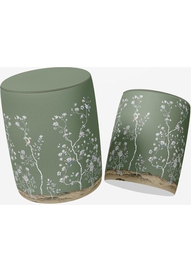 Yeşil Çiçek Tasarımlı Puf Kumaşı Süettir. Uluslararası Solmama Sertifikasına Sahiptir. Çok Renkli