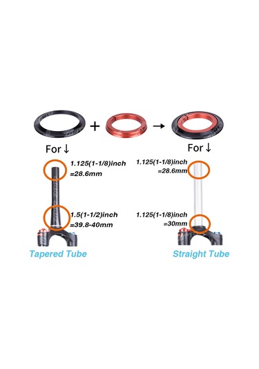 Folinda Ztto Cnc Alüminyum Bisiklet Fantezi Kafa Borusu Yatak Seti - Zs44/zs56 Konik Düz Çift Kullanım Siyah