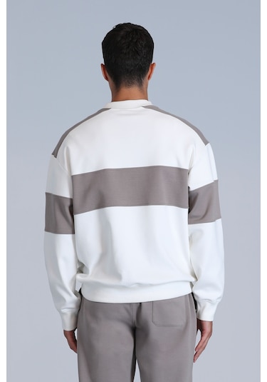 Lufian Pıeces Erkek Sweatshirt Kırık Beyaz Kırık Beyaz 112030139100510 Kırık Beyaz