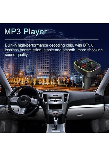 Pazly Ve Usb Suofeng Şarj Özellikli Müzik, Mp3 Kablosuz Hands-free Çift Çalar Bluetooth Arama Araç - Qa