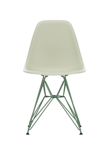 Vitra Eames Plastik Yan Sandalye Re Dsr Duotone, Geri Dönüştürülmüş Plastik Açık Yeşil