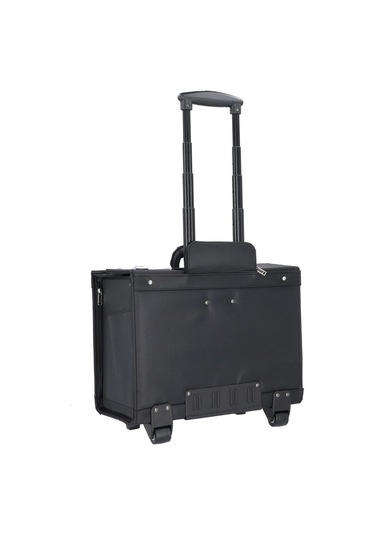 Alessio 40 Cm 2 Tekerlekli Pilotentrolley Laptop Bölmeli Siyah Iş Çantası