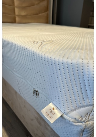 Fermuarlı Beyaz Yumuşak Full Yatak Kılıfı Yatak Pedi Kılıfı Yatak Şiltesi Kılıfı Not:yatak Yükseklik Belirtelim BEYAZ