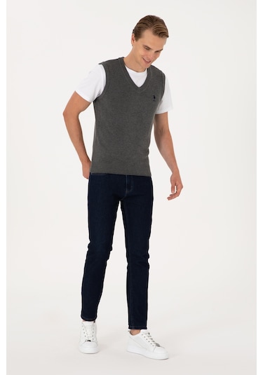 U.s. Polo Assn. Erkek Antrasit Melanj Süveter 50316843-vr081 Antrasıt Melanj