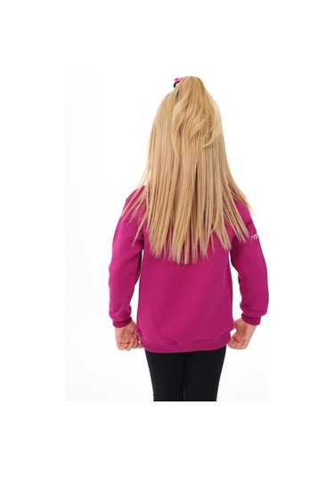 Toontoy Kız Çocuk Nakışlı Hırka Mürdüm