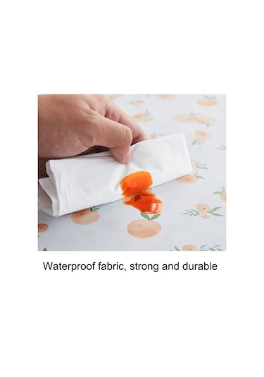 Kırsal Çiftlik Pvc Kağıt Su Geçirmez Yağ Yıkama Masaüstü Masa Örtüsü, Boyut: 140x140cm Çiçek Dili Beyaz