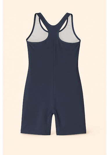 Kız Çocuk Deniz Yüzücü Mayoları 5-16 Yaş 11911 Lacivert