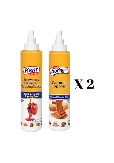 Kent Boringer Karamel + Çilek Topping Sos 2 x 750 G