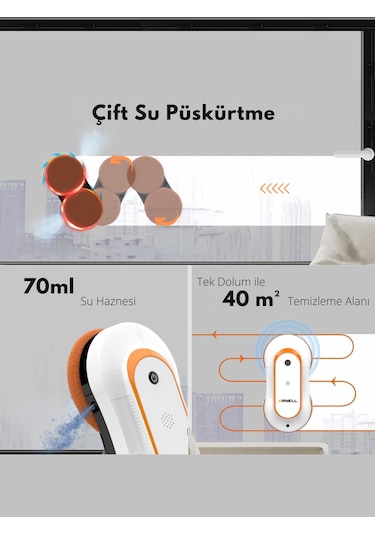 Arnel WCR-2310Y Cambaz Cam Silme Robotu