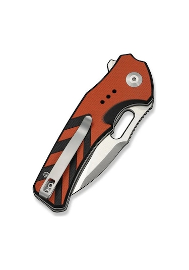 Civivi Vexron Milled Orange & Black G10 Handle Satin Finished 14c28n Blade Kamp Çakı Turuncu