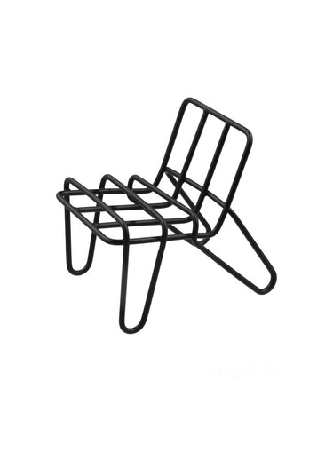 Geeroyoo Siyah Sandalye Şekilli Dikey Metal Tel Cep Telefonu Tutucu