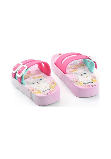 Gezer Yazlık Kaydırmaz Taban Iki Toka Kız Çocuk Terlik (554551043) Pembe