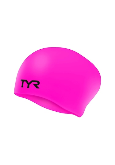 Tyr Yetişkin Uzun Saç Silikon Yüzücü Bonesi Pembe