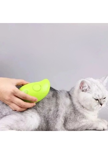 Buffer Buharlı Yumuşak Silikon Uçlu Kedi & Köpek Tüy Tarama Tarağı Yıkama Fırçası