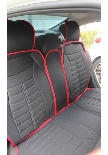 Peugeot 407 Station Wagon Oto Koltuk Minderi Ön Arka 5'li Takım Siyah Kırmızı Fivestar Scr