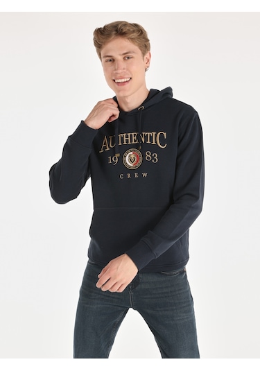 Colin's Colins Regular Fit Baskılı Kapüşonlu Lacivert Erkek Sweatshirt Lacivert Colin's Colins Regular Fit Baskılı Kapüşonlu Lacivert Erkek Sweatshirt Lacivert
