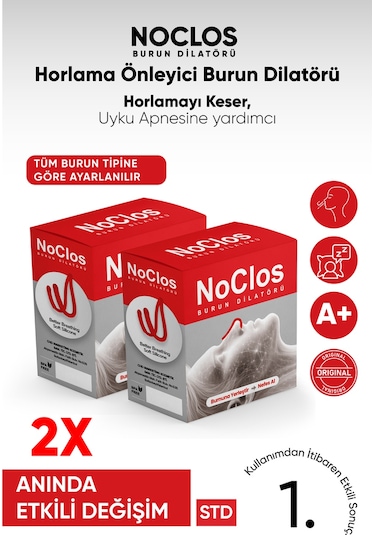 Noclos Nefes Açmayı Destekleyen Burun Dilatörü- Kırmızı 2'li