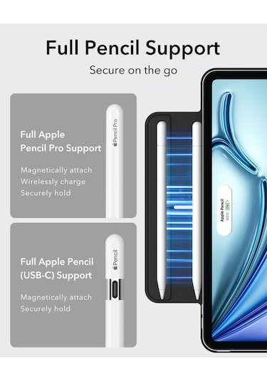 Apple Uyumlu iPad Air 11 2025-2024 Siyah Kılıf