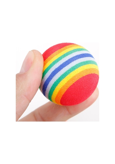 Schulzz Kırmızı Şeritli Orta Sert Kedi Topu 3.6 CM