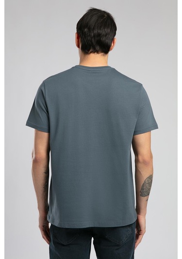 Lee Cooper Gael Erkek O Yaka T-shirt İndigo-19819 İndigo