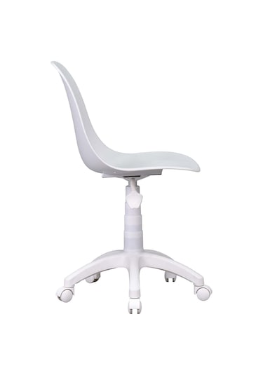 Vilinze Eames Çalışma Koltuğu Tekerlekli Ofis Sandalyesi Beyaz