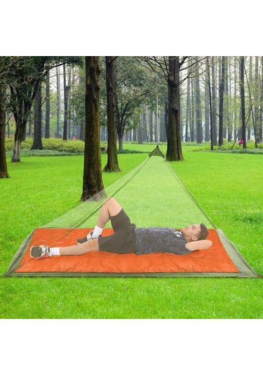 Leezsing Kampanya Için Hafif 153g Tek Kişilik Moskitonun, Yüksek Yoğunluklu Ağ, Açık/ Kapat Kolay, Taşınabilir, Konforlu Ve Sporlu 220x120x95cm Çok Renkli