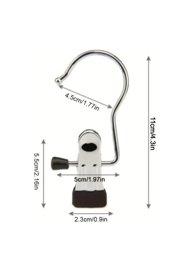 Dancemonkey Swift Paslanmaz Klip Kıyafet Kancası Çelik Parlak Beyaz Askı 30 Adet - Gk Beyaz