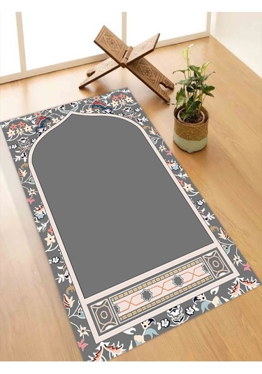 Diz Acıtmayan Yumuşak Süngerli Seccade Ve Namazlık Gri