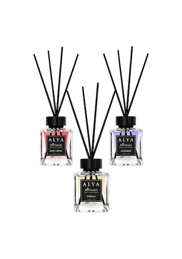 Alya Nature's Scents Juicy App + Lavender + Juicy Apple Bambu Çubuklu Oda Kokusu 3 x 100 ML