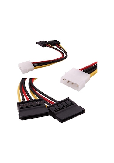 Powermaster İkili Sata Power  Kablo